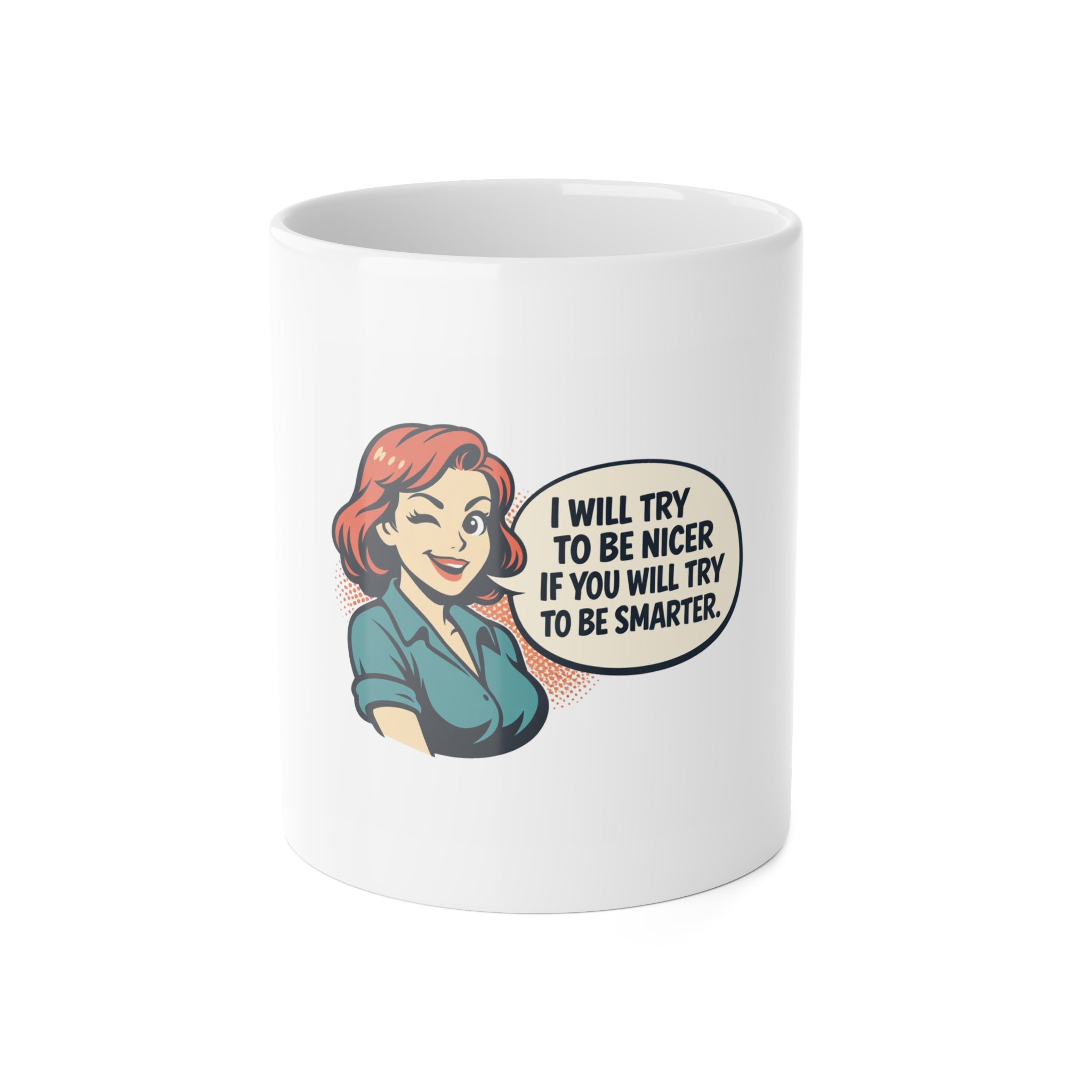 White Ceramic Mug, 11oz Humorous, witty, and just fun way to start the day! Great for the office.