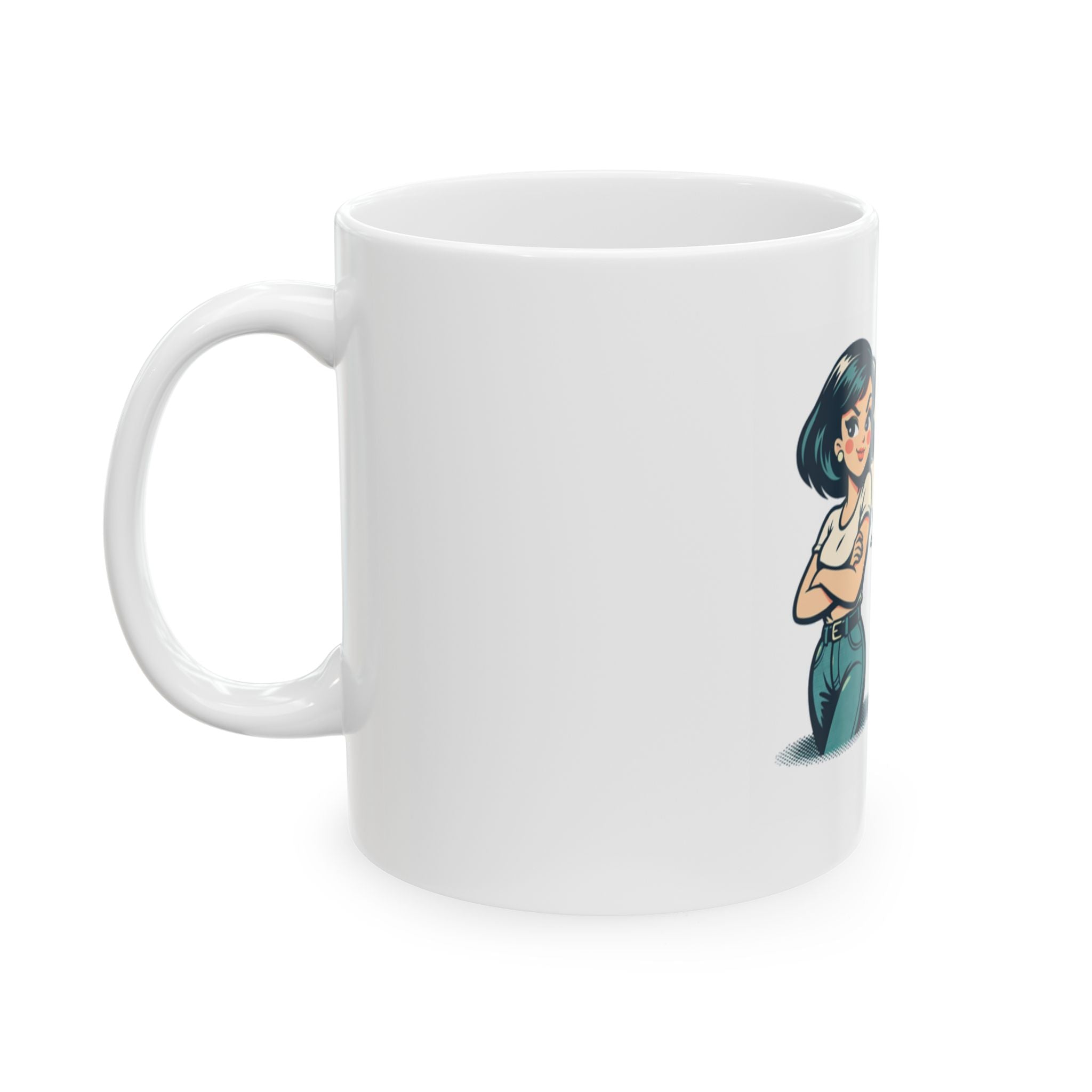 Funny Ceramic Mug, (11oz, 15oz) “I’ll try to be nicer if you will try to be smarter.” Clever, witty, girl power.